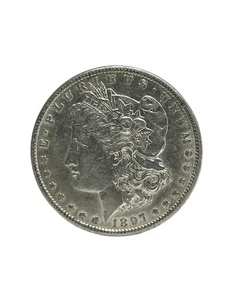 1897-O MORGAN DOLLAR AU–UNC DETAILS $1 SILVER COIN - Picture 1 of 4