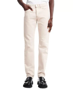 AMI Alexandre Mattiussi Slim Straight Fit Jeans Men's 30 Off White Button Zip - Picture 1 of 15