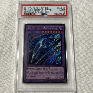 Yu-Gi-Oh! Red-Eyes Black Dragon Sword 1st Edition DRL2-EN012 - HOLO PSA 9 - Picture 1 of 6