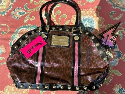 Cartera Betseyville By Betsey Johnson Rosa Estampado Animal Etiqueta Adjunta Foto 1 de 4