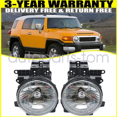 Headlights Front Lamps Pair Set Left & Right for Toyota FJ Cruiser 2007-2014 - Image 1 of 4