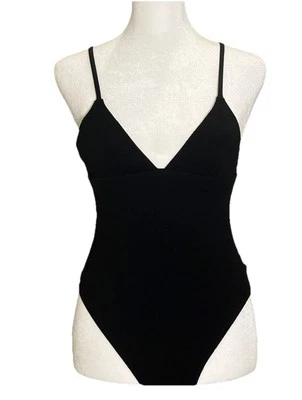 New H&M Women Swimsuit Bathing Suit Black Adjustable Strap Padded Maillot Sz XS - Image 1 of 4