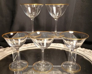 5 Poschinger ELSA GOLD Matt Goldrand MCM Cognac Brandy Sherry Gläser Set - Bild 1 von 8