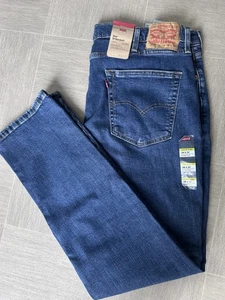 Levi's 512 Flex Stretch Straight Leg Premium Cool Blue Denim Jeans 38W 32L - Picture 1 of 3