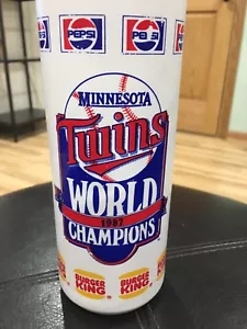 Ancienne bouteille d'eau plastique 9,25" Minnesota Twins MLB World Series Champs 1987 - Photo 1/9