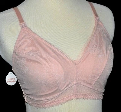 Sujetador de Enfermería Gilligan & O' Malley Inalámbrico EXCELENTE Rosa Encaje S M L XL Maternidad Nuevo Foto 1 de 4