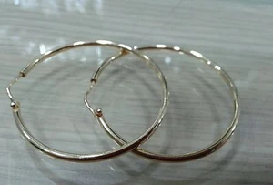 Orecchini cerchi diam. 4 cm argento 925 bagno oro EARRINGS silver cerchio - Bild 1 von 1