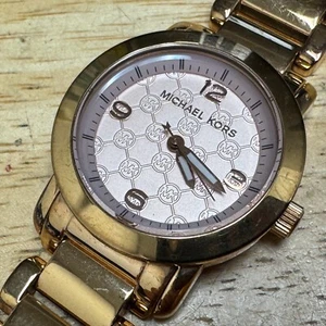 Michael Kors Quartz Watch MK-3159 Women 50m Rose Gold Tone Steel New Batter 5.5" - Picture 1 of 6