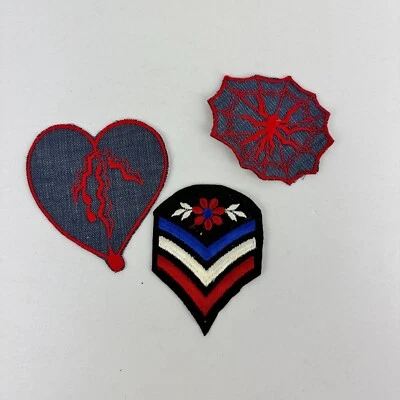 Vintage Sew On Patches Denim Vintage New Old Stock Lot of 3 Multicolor - Image 1 of 4
