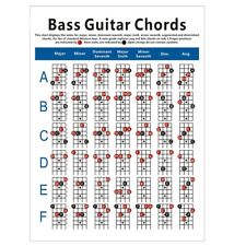 2X(Electric Bass Guitar Chord Chart 4 String Guitar Chord Fingering Diagram6625