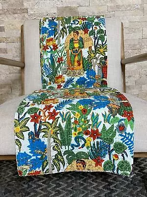 Indian Handmade Kantha Vintage Quilt Gudari Throw Cotton Bedspread Blanket - Image 1 of 4