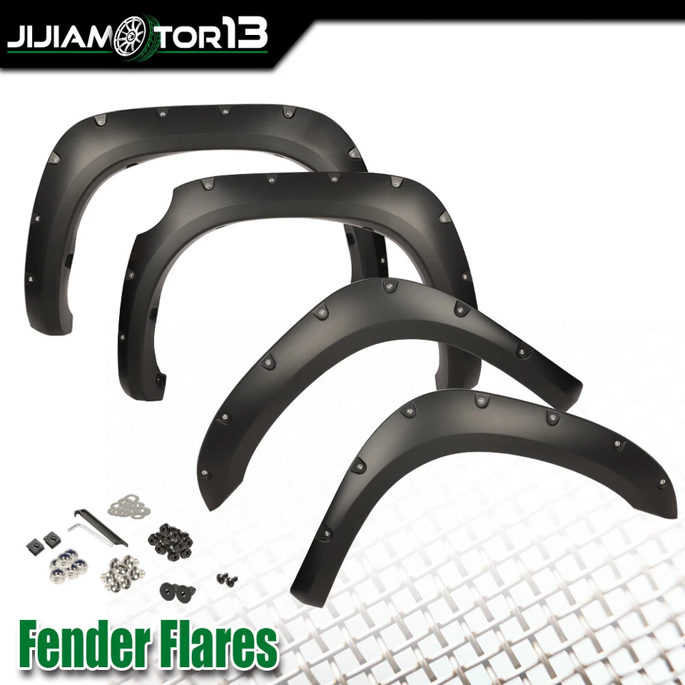 Cubierta de rueda bolsillo perno remache 4 piezas guardabarros llamaradas aptas para Toyota Tundra 2007-2013 Foto 1 de 4