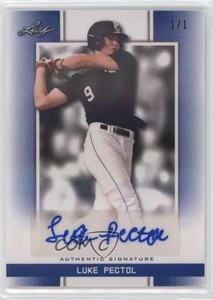 2019 Leaf Perfect Game National Showcase Purple 1/1 Luke Pectol #BA-LP1 Auto nd3