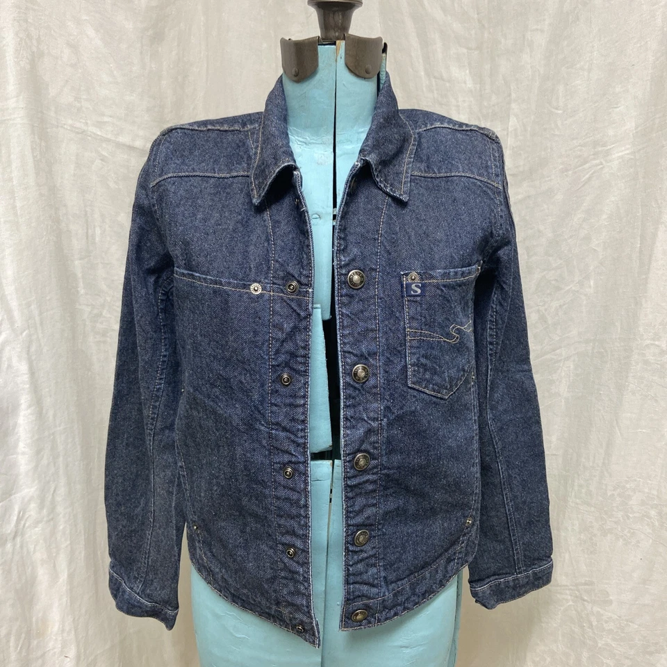 Silver Jeans Co. джинсовой ткани Jean куртка женщин размер маленький резинке искусственно состаренный - Изображение 1 из 4