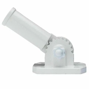 Aluminum Flag Holder Adjust Pole Bracket Heavy Duty All Weather Wall Mount White - Picture 1 of 1