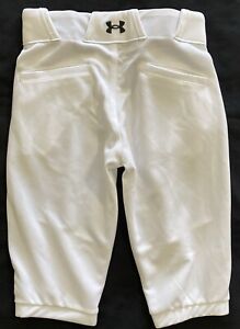 Under Armour Girls' Utility Softball Pants, YSM Small, White