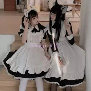 HOT Maid Outfits Costume Halloween Party Cosplay Uniform SuitWomen Long Dress - Picture 1 of 11