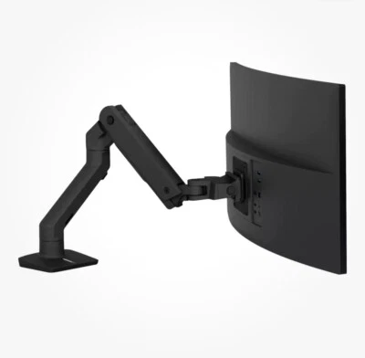 Ergotron Desk Mount for Monitor Curved Screen Display Matte Black 45475224 - Image 1 of 4