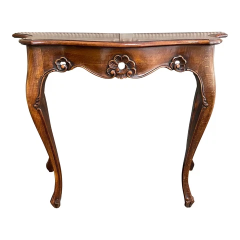 Vintage Italian Provincial Carved Console Table Cover