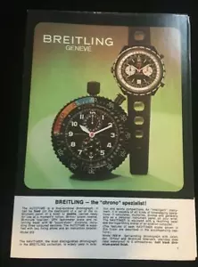 7 SOLD LAST ONES 1970s catalog Breitling Navitimer Chronomat Long Playing Datora - Picture 1 of 2