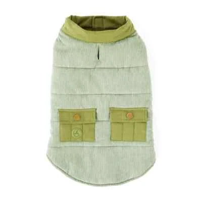 YOULY The Trailblazer Olive Corduroy Dog Vest, Small - Image 1 of 4