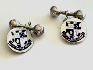 SHORE - Sydney Church of England Grammar Vintage Sterling Silver Cufflinks - Picture 1 of 1