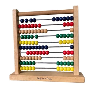 Juguete de conteo educativo clásico de madera Melissa & Doug Ábaco con 100 cuentas - Imagen 1 de 3