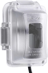 Bates 1-Gang Outdoor Outlet Cover – Weatherproof Electrical Plug Receptacle Box - Picture 1 of 11
