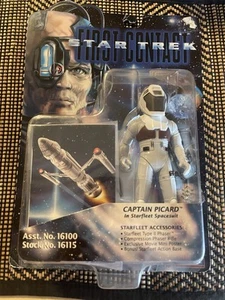 Star Trek First Contact Captain Picard Playmates 1996 Figure & Card - Picture 1 of 6