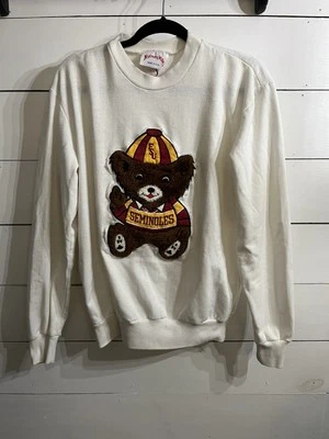 Sudadera De Colección Nutmeg Mills FSU Oso Seminole Cuello Redondo Grande Años 80 90 De Colección Foto 1 de 4