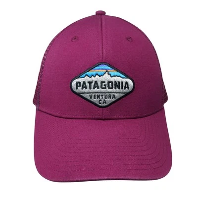 Sombrero de camionero Patagonia Ventura CA Snapback rosa talla única malla ajustable espalda Foto 1 de 4