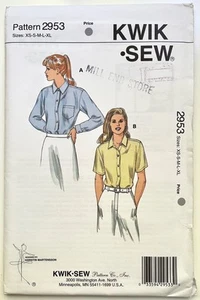 Kwik Sew 2953. Button Front Shirt. Sz. XS - XL. Uncut, Factory Folded. - Picture 1 of 2