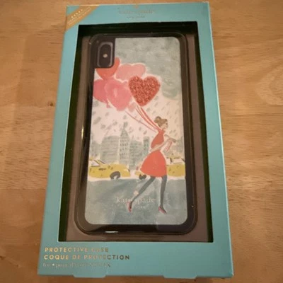 NUEVO EN CAJA Funda Protectora Rígida Kate Spade para iPhone XS MAX Corazón Globos Foto 1 de 4