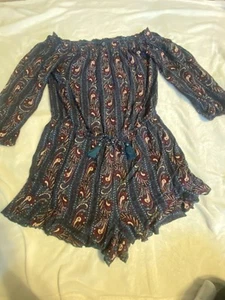 American Eagle Paisley Romper Medium - Picture 1 of 3
