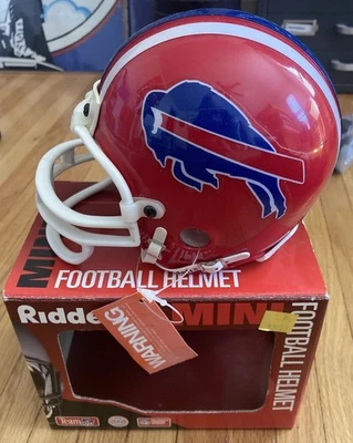 Buffalo Bills Riddell Auténtico Mini Casco de Fútbol Americano NFL De Colección 1987-2001 ROJO Foto 1 de 4
