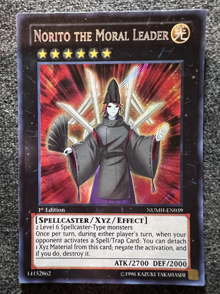 Yugioh Norito the Moral Leader NUMH-EN039 Secret Rare 1st Edition NM - Image 1 of 1