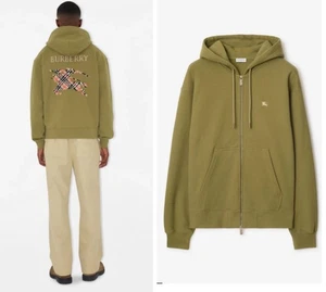 BURBERRY Cross Stitch Logo Zipped Hoodie Top. Gr. M. 620£. Personal Sale Kauf. Grün - Bild 1 von 13