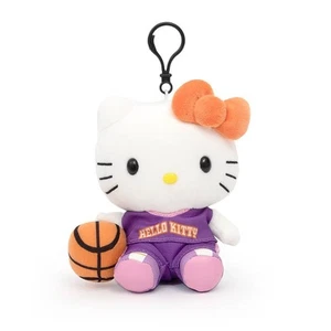 Sanrio Hello Kitty Sports Basketball Mascot Clip-On Plush Keychain Backpack Clip - Picture 1 of 1