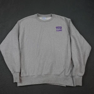 TCU Alumni Horned Frogs Sweatshirt Herren XL grau College Champion Reverse Weave - Bild 1 von 12