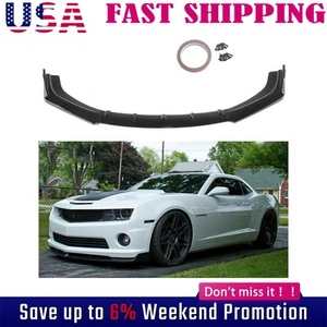 Protector de parachoques delantero para Chevy Camaro mentón divisor de labios alerón brillante EE. UU. NUEVO - Imagen 1 de 23