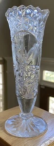 Hofbauer Crystal BYRDES 6 5/8" Footed Bud Vase - Picture 1 of 4