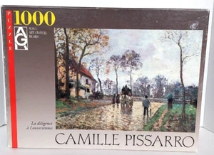 1998 AGR Camille Pissarro The stagecoach to Louveciennes 1000 Piece Puzzle RARE - Picture 1 of 12