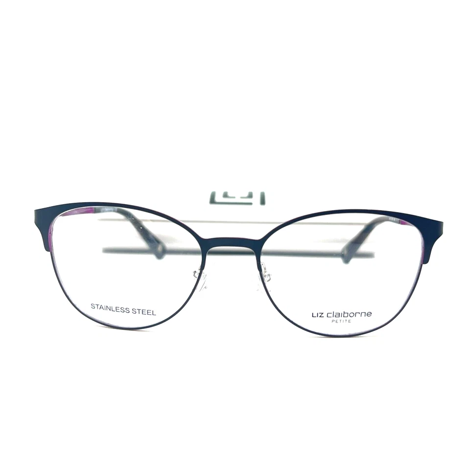 Gafas Liz Claiborne L445 003 Negro Rosa Marco Redondo Ojo de Gato 48[]17 135 mm Foto 1 de 4