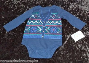 Christmas Holiday Sweater Infant Boys Bodysuit from Circo (3-6 Months) NEW! - Picture 1 of 1