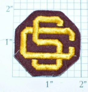 SC (South Carolina?) 2" Sew-on Vintage Embroidered Clothing Patch Text Emblem - Picture 1 of 1