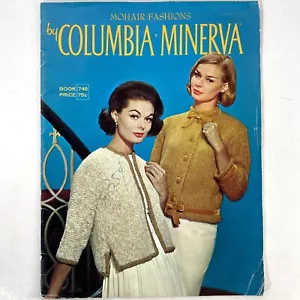 Mohair Fashions Sweaters to Knit by Columbia Minerva #748 Vintage Pattern Book - Picture 1 of 9