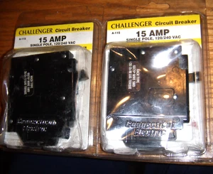 2 Challenger A115 Leitungsschutzschalter 1-polig 15-Amp 120V/240 USA - Bild 1 von 1