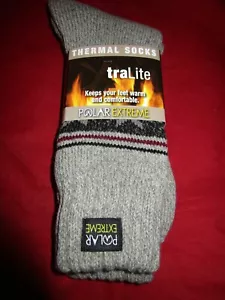 Polar Extreme Xtralite Thermal Lightweight Fleece Lined Winter Socks Fits 6-12 - Picture 1 of 6
