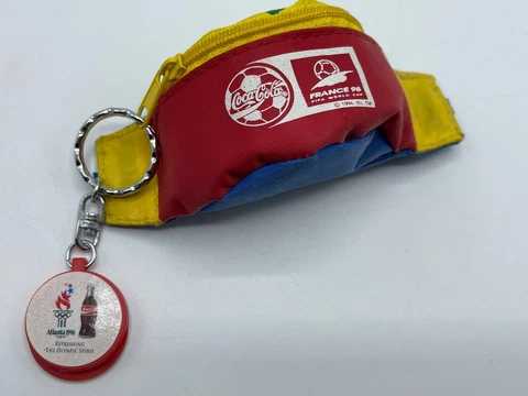 France FIFA World Cup Coca-Cola Fanny Pack Mini & Atlanta 1996 Olympics Keychain Cover
