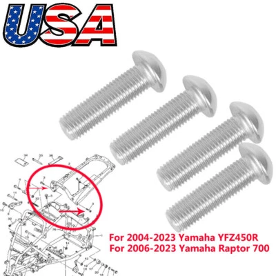 For 06-23 Yamaha Raptor 700 YFZ450 90149-10034-00 Subframe Sub Frame Bolts Screw - Image 1 of 4
